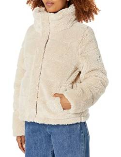 Calvin Klein Damen Faux Sherpa Mantel, Beige, XL von Calvin Klein