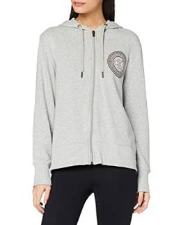 Calvin Klein Damen Full Zip Hoodie Pullover, Grey Heather, XS von Calvin Klein