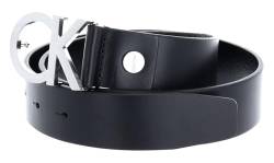 Calvin Klein Damen Gürtel Ck Logo Belt 3.5 cm Ledergürtel, Schwarz (Black), 100 cm von Calvin Klein