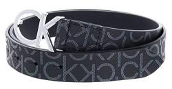 Calvin Klein Damen Gürtel Ck Mono Belt 3.5 cm aus Leder, Schwarz (Black Mono), 80 cm von Calvin Klein