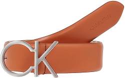 Calvin Klein Damen Gürtel Re-Lock Logo Belt 3,0 cm Ledergürtel, Braun (Autumn Leaf), 115 von Calvin Klein