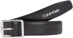 Calvin Klein Damen Gürtel Slim Square Buckle Belt 2.0 aus Leder, Schwarz (Ck Black), 110 cm von Calvin Klein