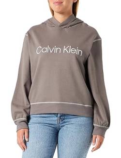 Calvin Klein Damen Hoodie 000QS7040E Pullover, Grau (Charcoal Gray), S von Calvin Klein