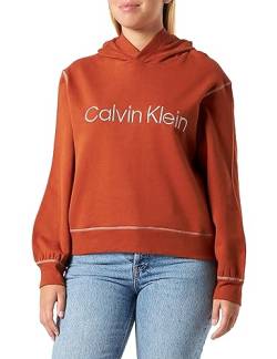 Calvin Klein Damen Hoodie 000QS7040E Pullover, Orange (Ginger Bread/Copper Coin Stitching), XL von Calvin Klein