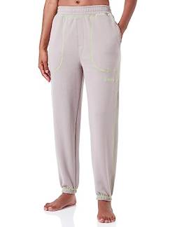 Calvin Klein Damen Jogginghose Sweatpants, Beige (Satellite/Green Flash), XL von Calvin Klein