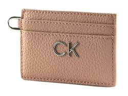 Calvin Klein Damen Kreditkartenetui Re-Lock Cardholder Kunstleder, Rosa (Cafe Au Lait), Einheitsgröße von Calvin Klein