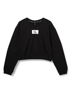 Calvin Klein Damen L/S Sweatshirt 000QS6942E Pullover, Schwarz (Black), S von Calvin Klein