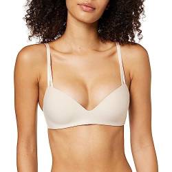 Calvin Klein Damen Push-Up BH Lift Demi ohne Bügel, Beige (Beechwood), 70D (32D) von Calvin Klein