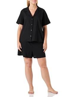 Calvin Klein Damen Pyjama-Set Kurz, Schwarz (Black), XS von Calvin Klein