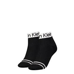 Calvin Klein Damen Quarter Socken, Schwarz, Einheitsgröße (2er Pack) von Calvin Klein