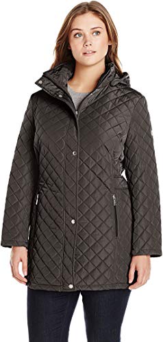 Calvin Klein Damen Quilted Jacket Gesteppte Jacke, schwarz, 0X von Calvin Klein