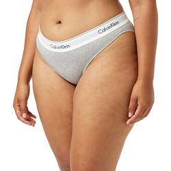 Calvin Klein Damen Slip Bikini Form Baumwolle mit Stretch, Grau (Grey Heather), S von Calvin Klein
