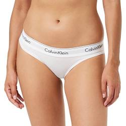 Calvin Klein Damen Slip Bikini Form Baumwolle mit Stretch, Weiß (White), L von Calvin Klein