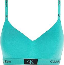 Calvin Klein Damen Sport-BH Lght Lined Bralette Green - S von Calvin Klein