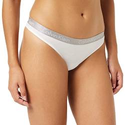 Calvin Klein Damen String Tanga, Weiß (White), L von Calvin Klein