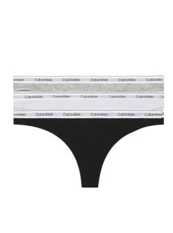 Calvin Klein Damen Strings Modern Logo Tangas, Mehrfarbig (Black/White/Grey Heather), 3XL von Calvin Klein