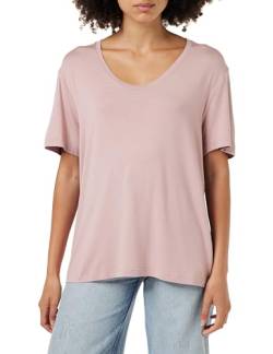 Calvin Klein Damen T-Shirt Kurzarm Rundhalsausschnitt, Rosa (Woodrose), M von Calvin Klein