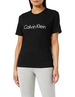 Calvin Klein Damen T-Shirt Kurzarm Rundhalsausschnitt, Schwarz (Black), S von Calvin Klein