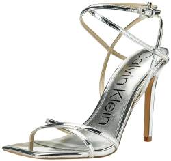 Calvin Klein Damen Tegin Sandale mit Absatz, Silber 040, 37 EU von Calvin Klein