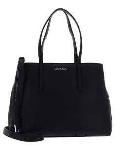 Calvin Klein Damen Tote Bag Tasche Ck Must Medium mit Innentaschen, Schwarz (Ck Black), Einheitsgröße von Calvin Klein