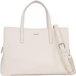 Calvin Klein Damen Tote Bag Tasche Mittelgroß, Elfenbein (Crystal Gray), Onesize von Calvin Klein