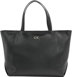 Calvin Klein Damen Tote Bag Tasche Re-Lock Seasonal Shopper Mittelgroß, Schwarz (Ck Black), Onesize von Calvin Klein