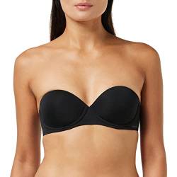 Calvin Klein Damen Trägerloser BH Push-Up, Schwarz (Black), 70C (32C) von Calvin Klein