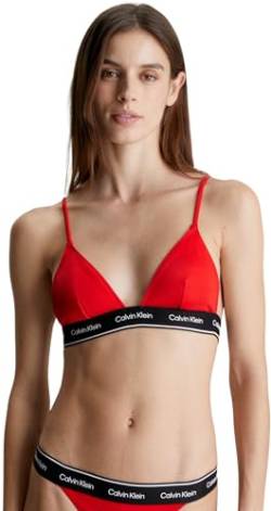 Calvin Klein Damen Triangel Bikini Oberteil ohne Bügel, Rot (Cajun Red), L von Calvin Klein