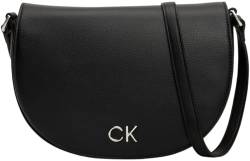 Calvin Klein Damen Umhängetasche Ck Daily Saddle Bag Pebble Klein, Schwarz (Ck Black), Einheitsgröße von Calvin Klein