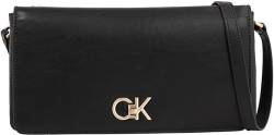 Calvin Klein Damen Umhängetasche Re-Lock Double Gusette Klein, Schwarz (Ck Black), Onesize von Calvin Klein