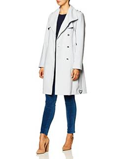 Calvin Klein Damen Women's Belted Wrap Trenchcoat, Powder Blue, Small von Calvin Klein