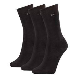 Calvin Klein Damen crew 3p roll top emma Socks, black, ONE SIZE von Calvin Klein