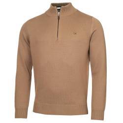 Calvin Klein Golf Herren Baumwollpullover - Mokka Sport - XXL von Calvin Klein