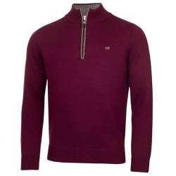 Calvin Klein Golf Herren Baumwollpullover - Preiselbeere - XXXXL von Calvin Klein