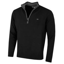 Calvin Klein Golf Herren Baumwollpullover - Schwarz - XXXXL von Calvin Klein