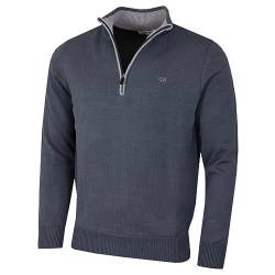 Calvin Klein Golf Herren Baumwollpullover - Stahlgrau - L von Calvin Klein