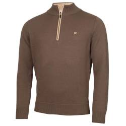 Calvin Klein Golf Herren Baumwollpullover - Taupe - XXL von Calvin Klein