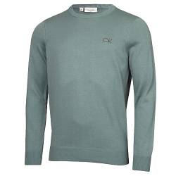 Calvin Klein Golf Herren Rundhals-Tour Sweater - Salbei - L von Calvin Klein