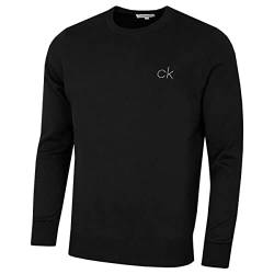 Calvin Klein Golf Herren Rundhals-Tour Sweater - Schwarz - M von Calvin Klein