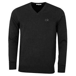 Calvin Klein Golf Herren V-Ausschnitt-Tour Sweater - Charcoal Marl - XL von Calvin Klein