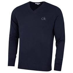 Calvin Klein Golf Herren V-Ausschnitt-Tour Sweater - Marine - XL von Calvin Klein