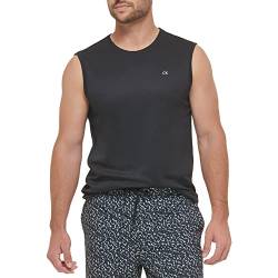 Calvin Klein Herren, leicht, schnell trocknend, ärmellos, 40+ UPF Schutz, Schwarz, L von Calvin Klein