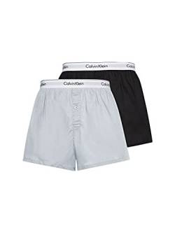 Calvin Klein Herren 2er Pack Boxershorts Unterhosen , Mehrfarbig (Black/Grey Heather), L von Calvin Klein