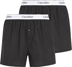 Calvin Klein Herren 2er Pack Boxershorts Unterhosen , Schwarz (Black/Black), M von Calvin Klein