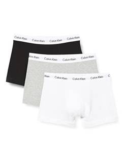 Calvin Klein Herren 3er-Pack Boxershorts 3 PK Trunk mit Stretch, Black/White/Grey Heather, M von Calvin Klein