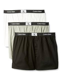 Calvin Klein Herren 3er Pack Boxershorts Baumwolle, Mehrfarbig (Black/White/Grey Heather), XL von Calvin Klein