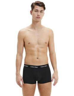 Calvin Klein Herren 3er Pack Boxershorts Low Rise Trunks Baumwolle mit Stretch, Mehrfarbig (White/B&W Stripe/Black), S von Calvin Klein