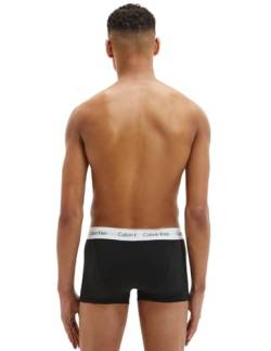 Calvin Klein Herren 3er Pack Boxershorts Low Rise Trunks Baumwolle mit Stretch, Schwarz (Black), L von Calvin Klein