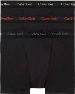 Calvin Klein Herren 3er Pack Boxershorts Trunks Baumwolle mit Stretch, Schwarz (B- Cher Ks/Eiffle Twr/Moss Gr Lgs), XL von Calvin Klein