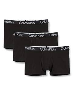 Calvin Klein Herren 3er Pack Boxershorts Trunks Baumwolle mit Stretch, Schwarz (Black), XS von Calvin Klein